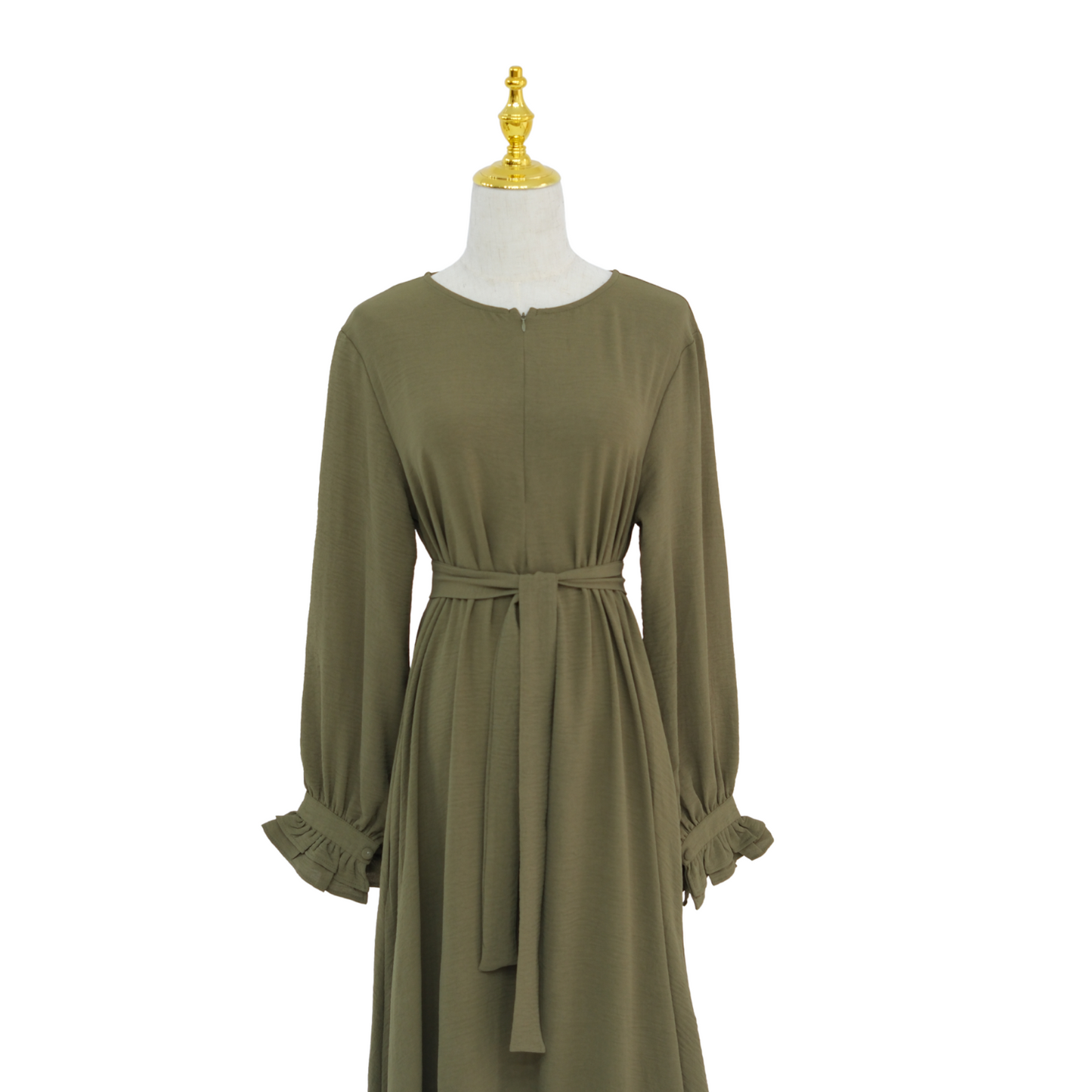 Ruffle abaya - Moss
