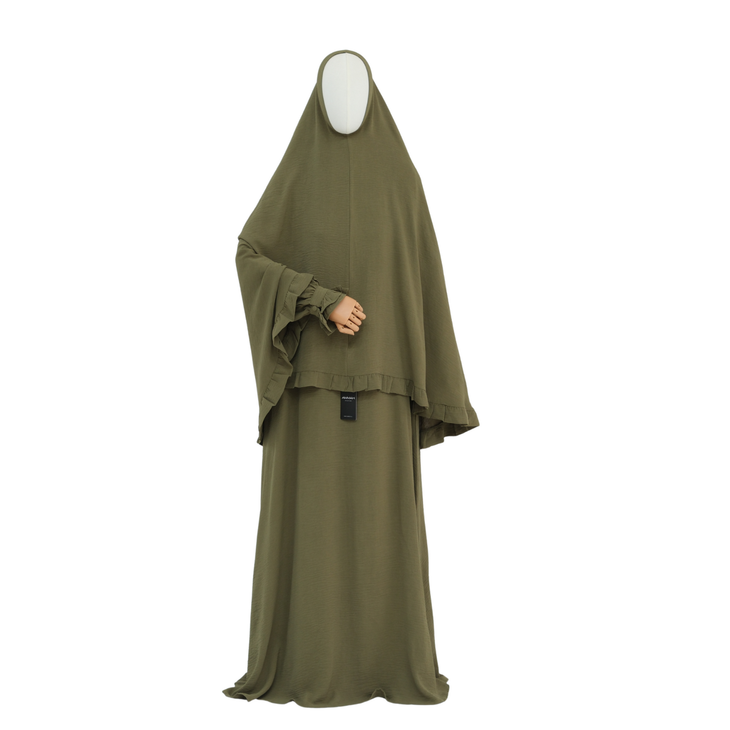 Ruffle abaya - Moss