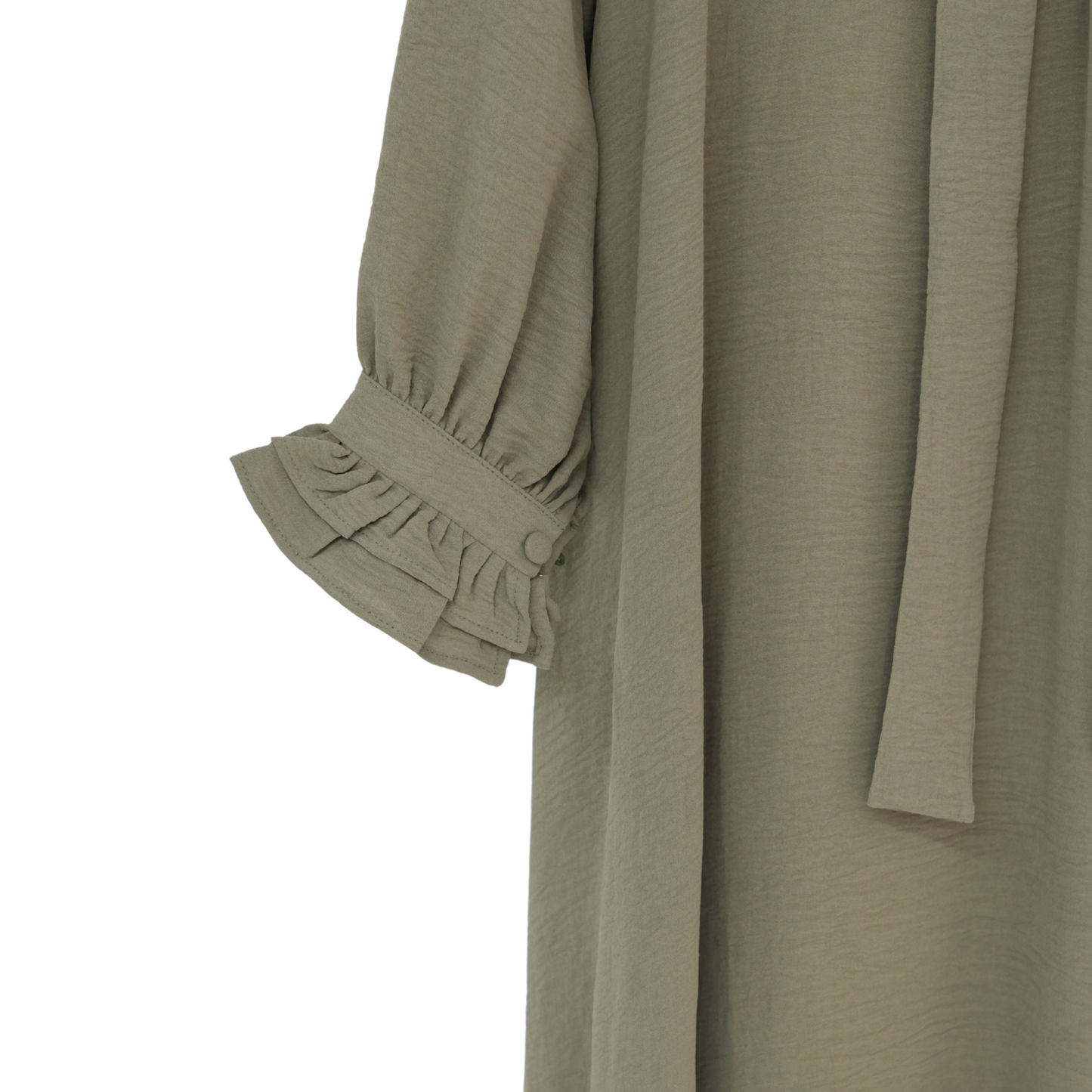 Ruffle abaya - Moss