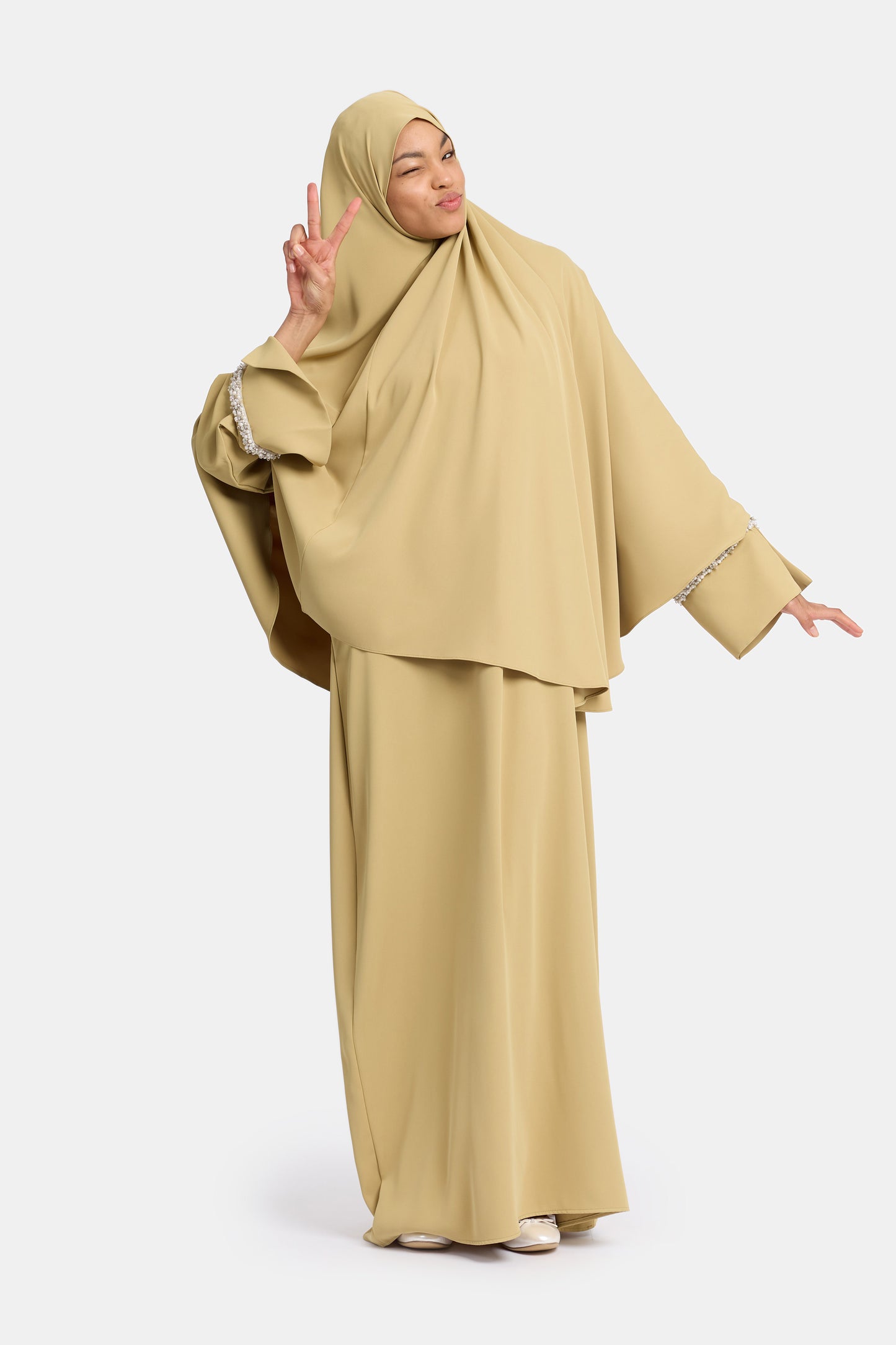 Khimar (Pearl collectie) - Golden green