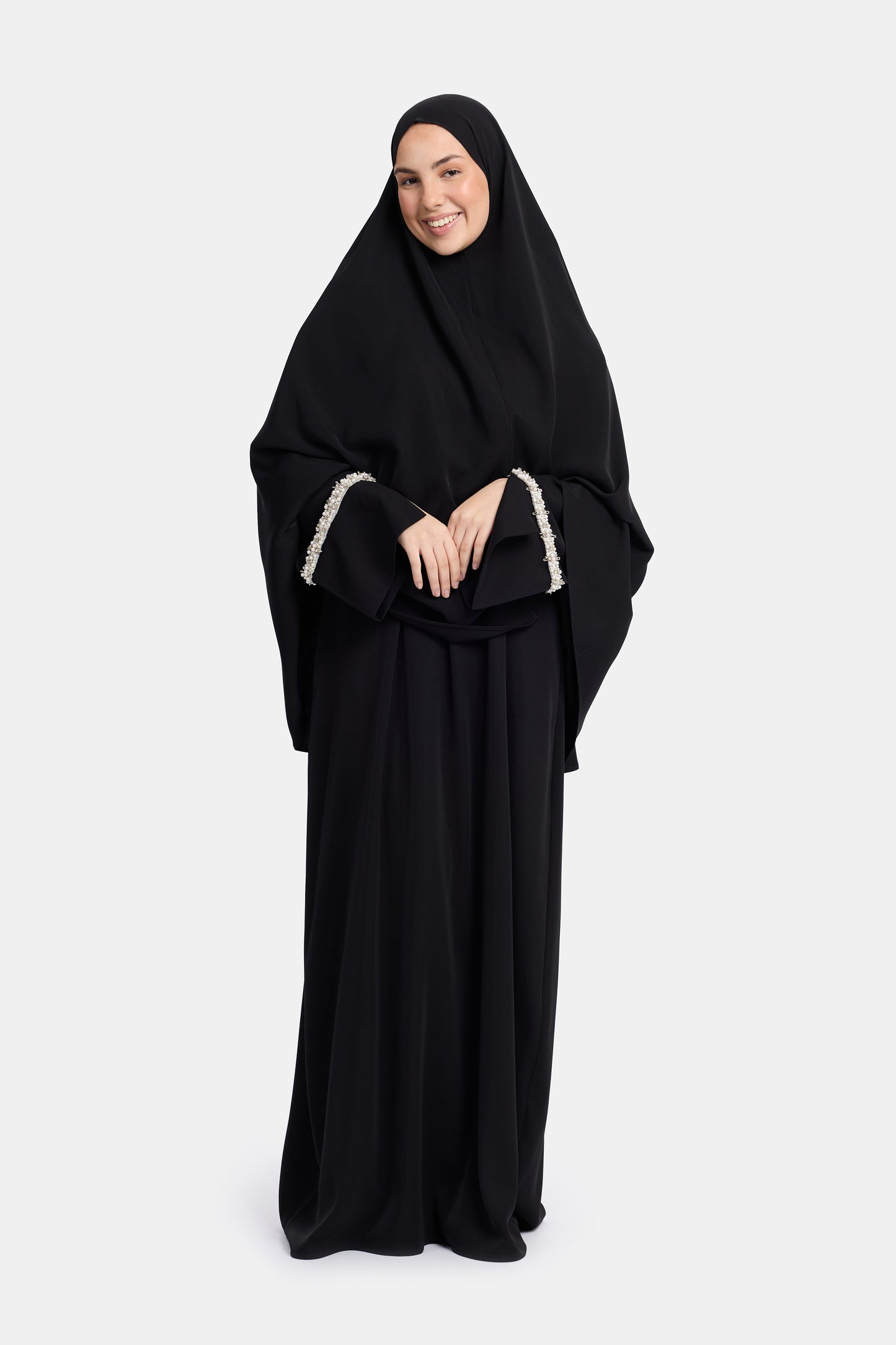 Pearl abaya - Noir