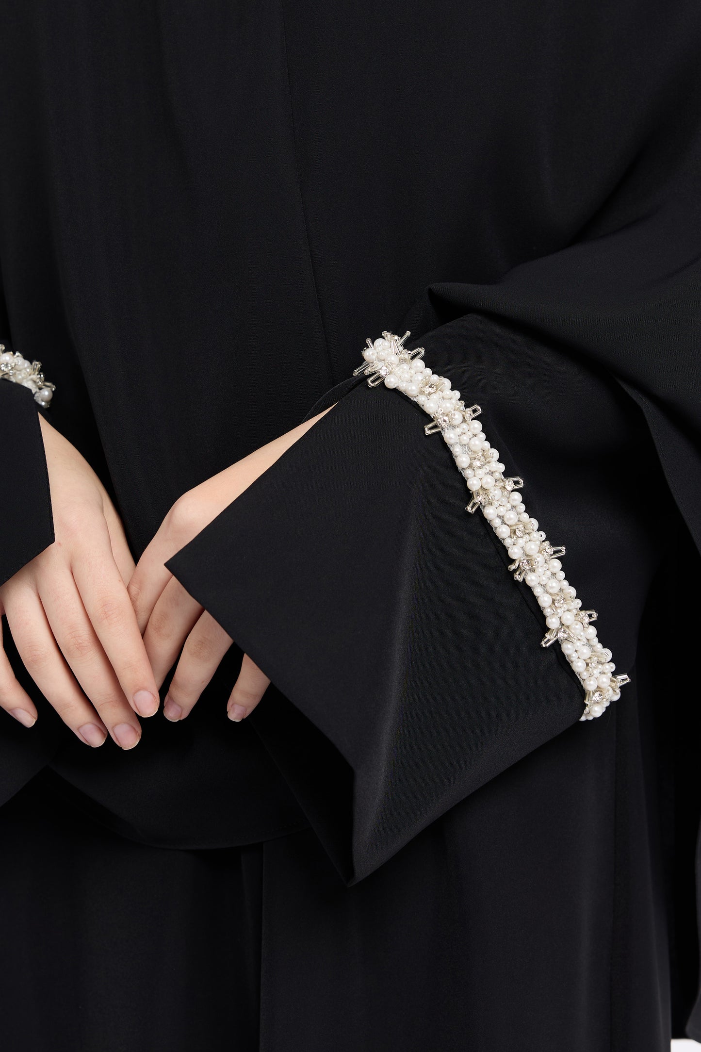 Pearl abaya - Noir