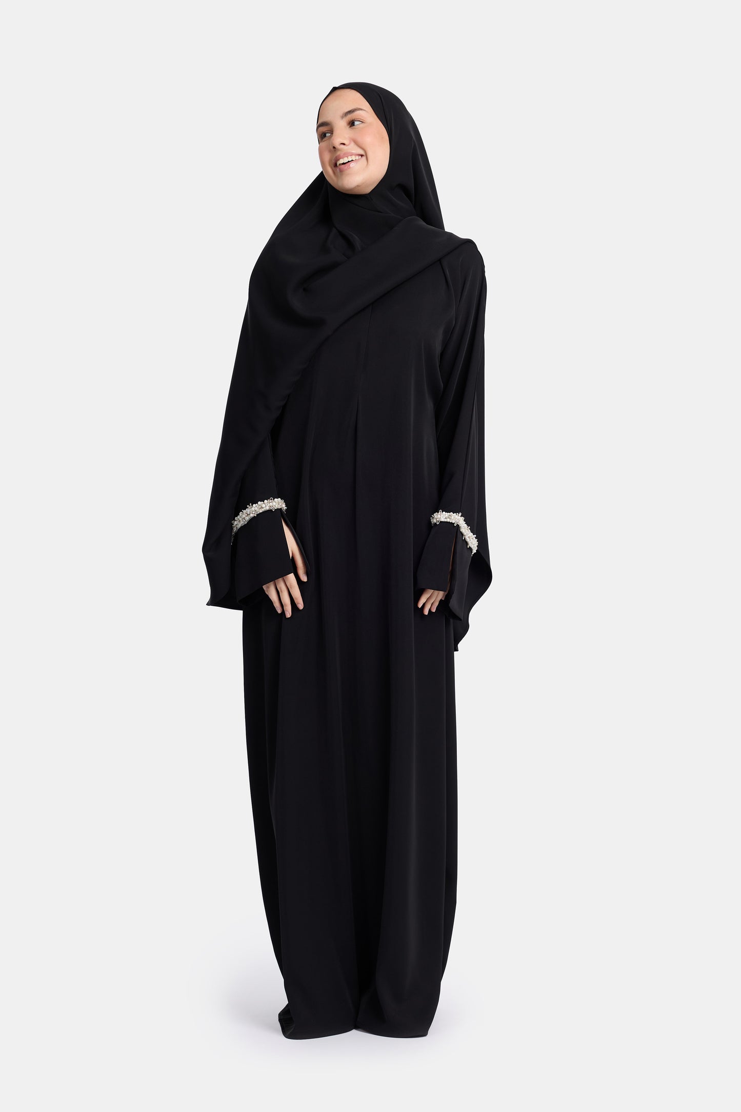 Pearl abaya - Noir