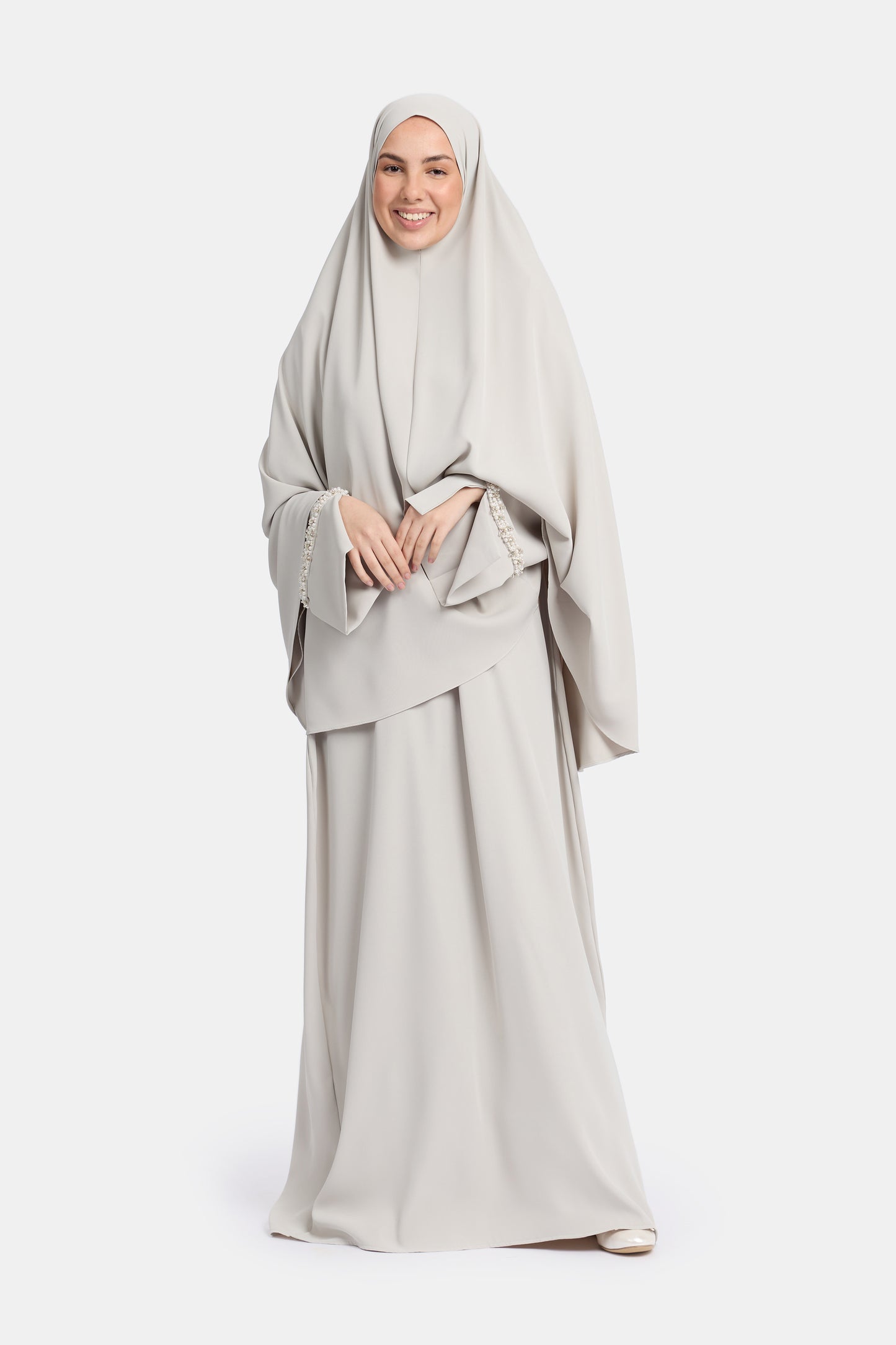 Pearl abaya - Silver