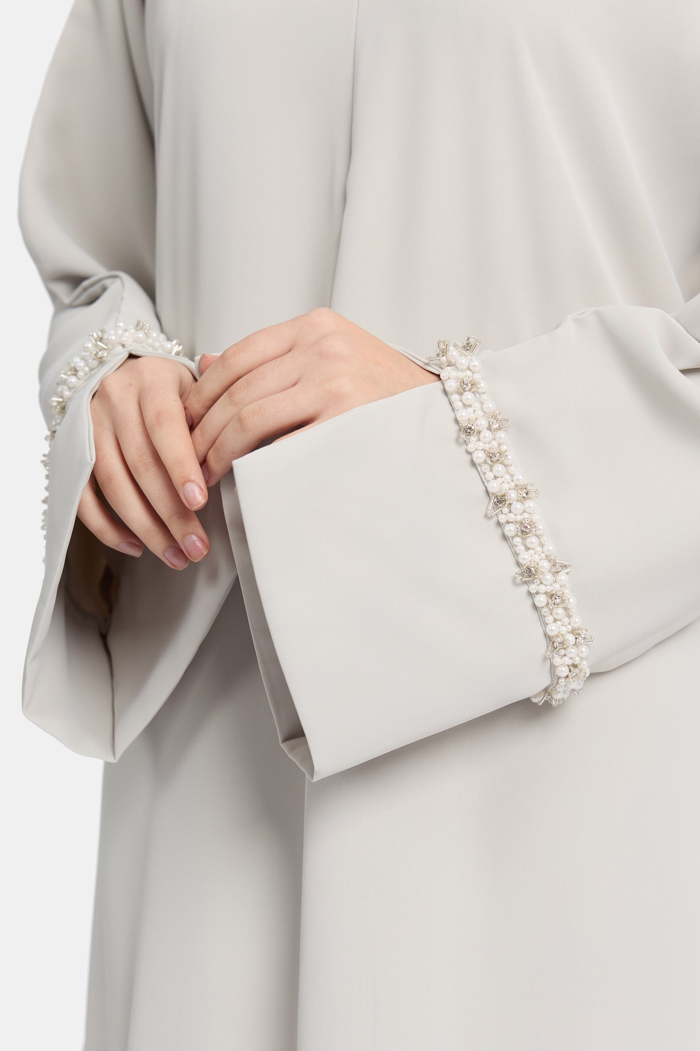 Pearl abaya - Silver