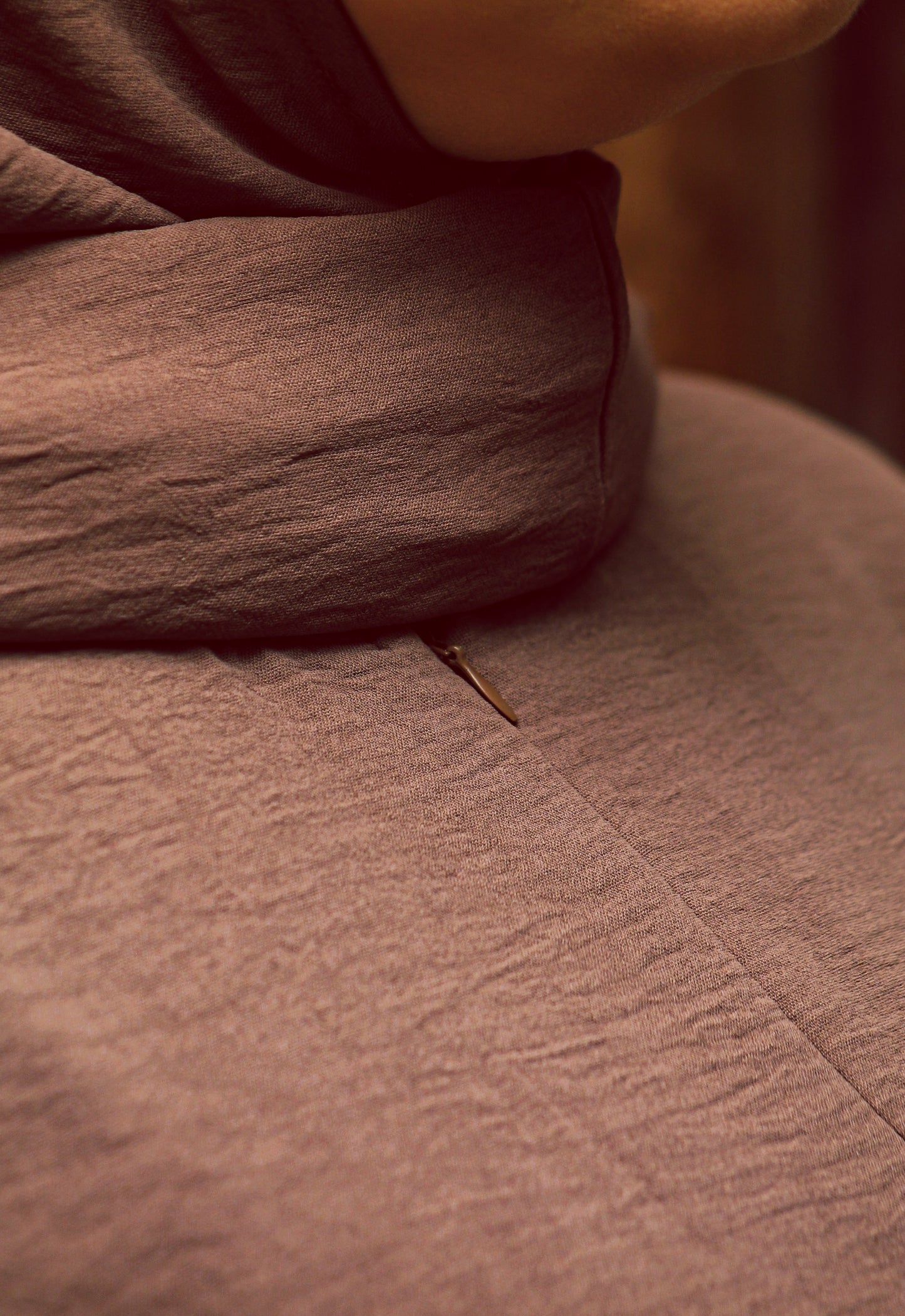 Ruffle abaya - Coffee