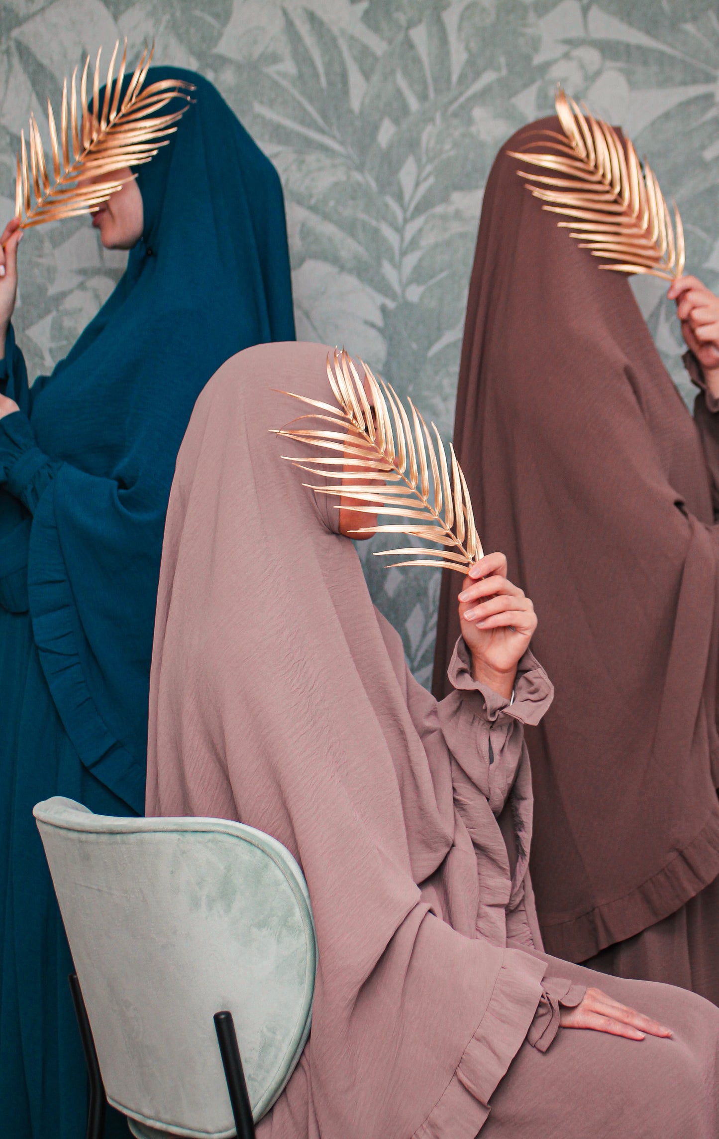 Ruffle khimar - Coffee