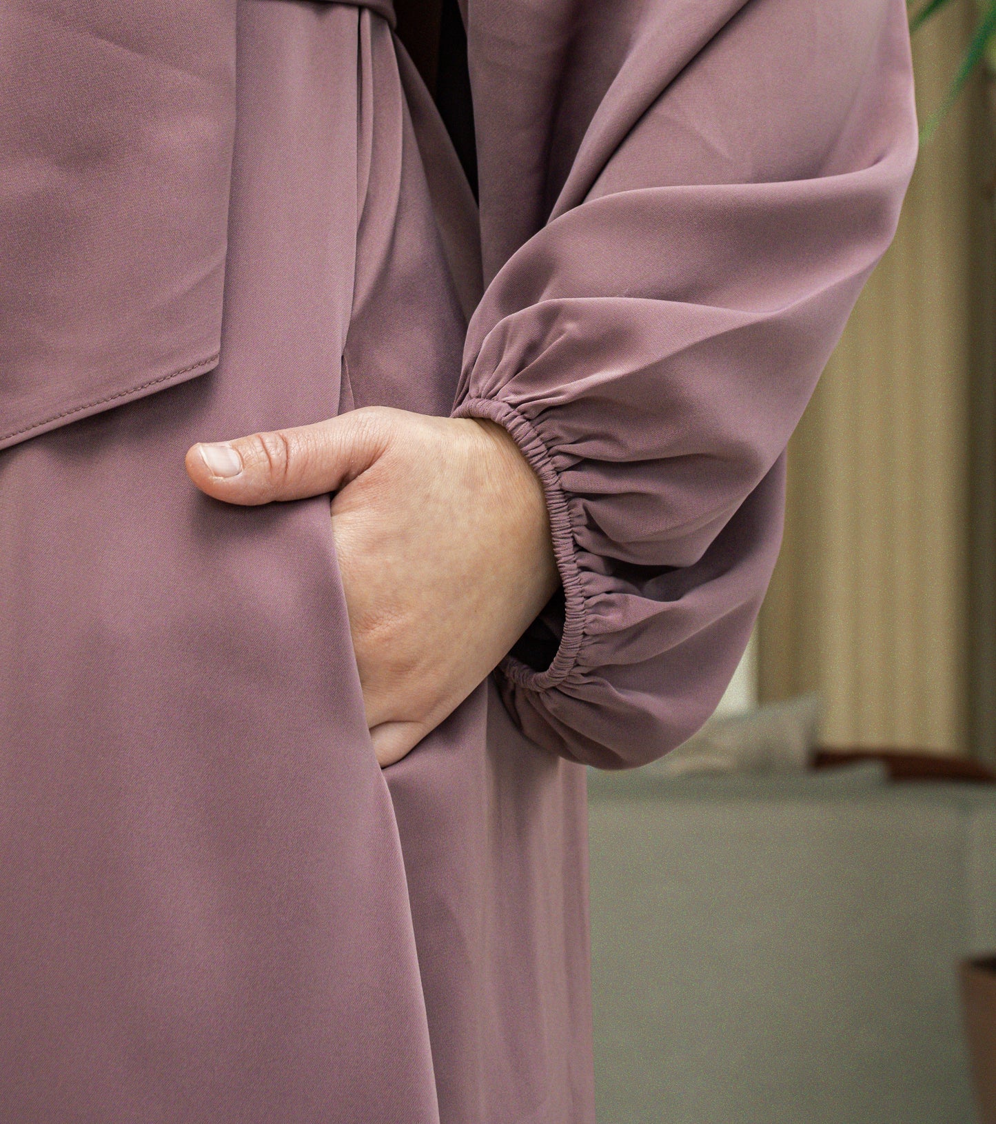 Ballon abaya - Deep rosewood