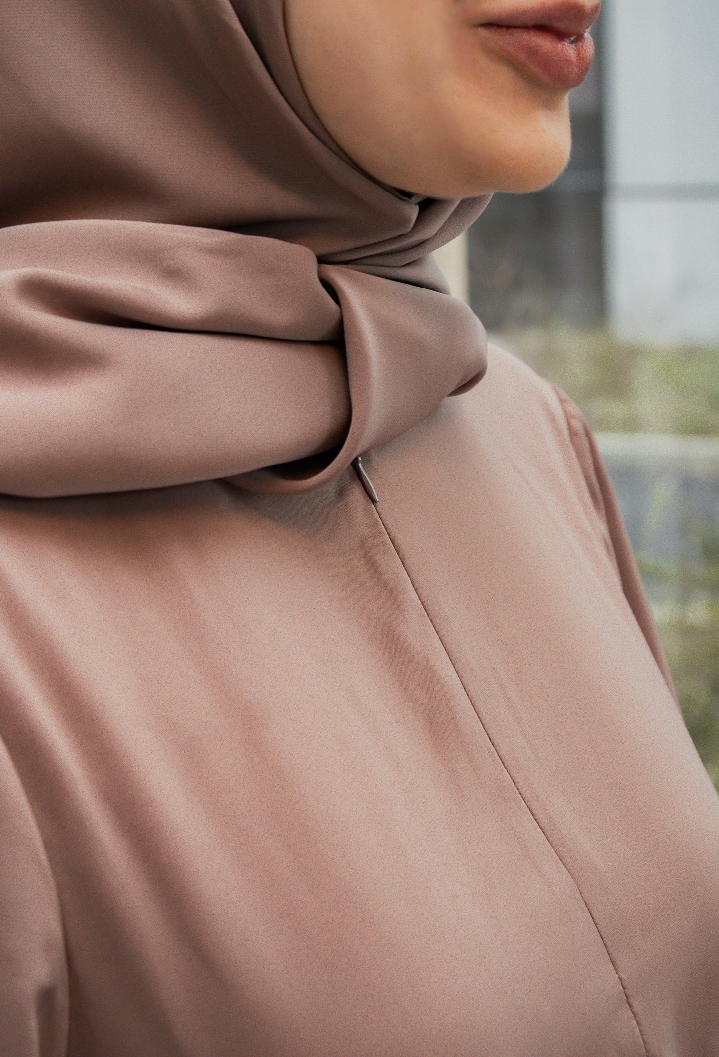 Ballon abaya - Lavender taupe