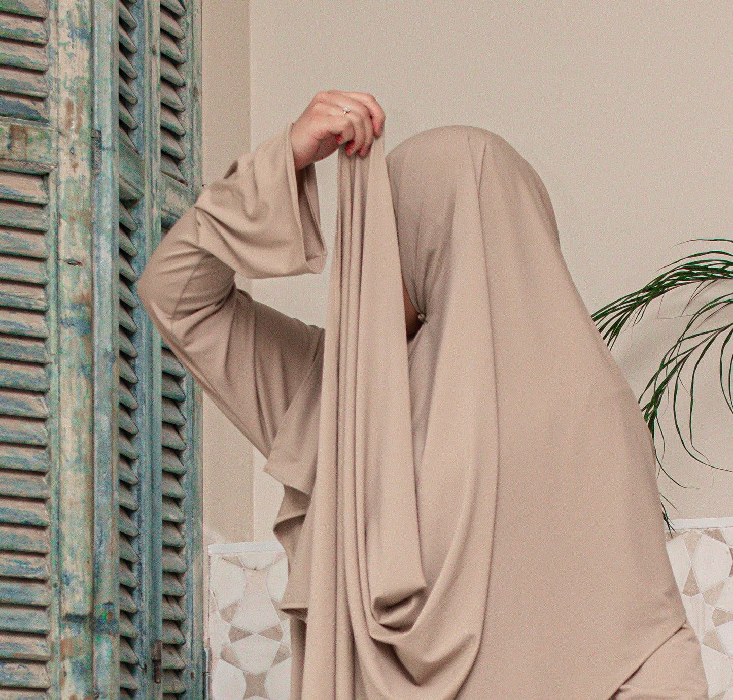 Premium jersey scarf - Soft beige