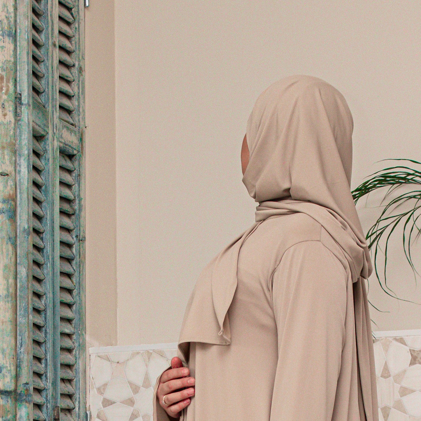 Premium jersey scarf - Soft beige