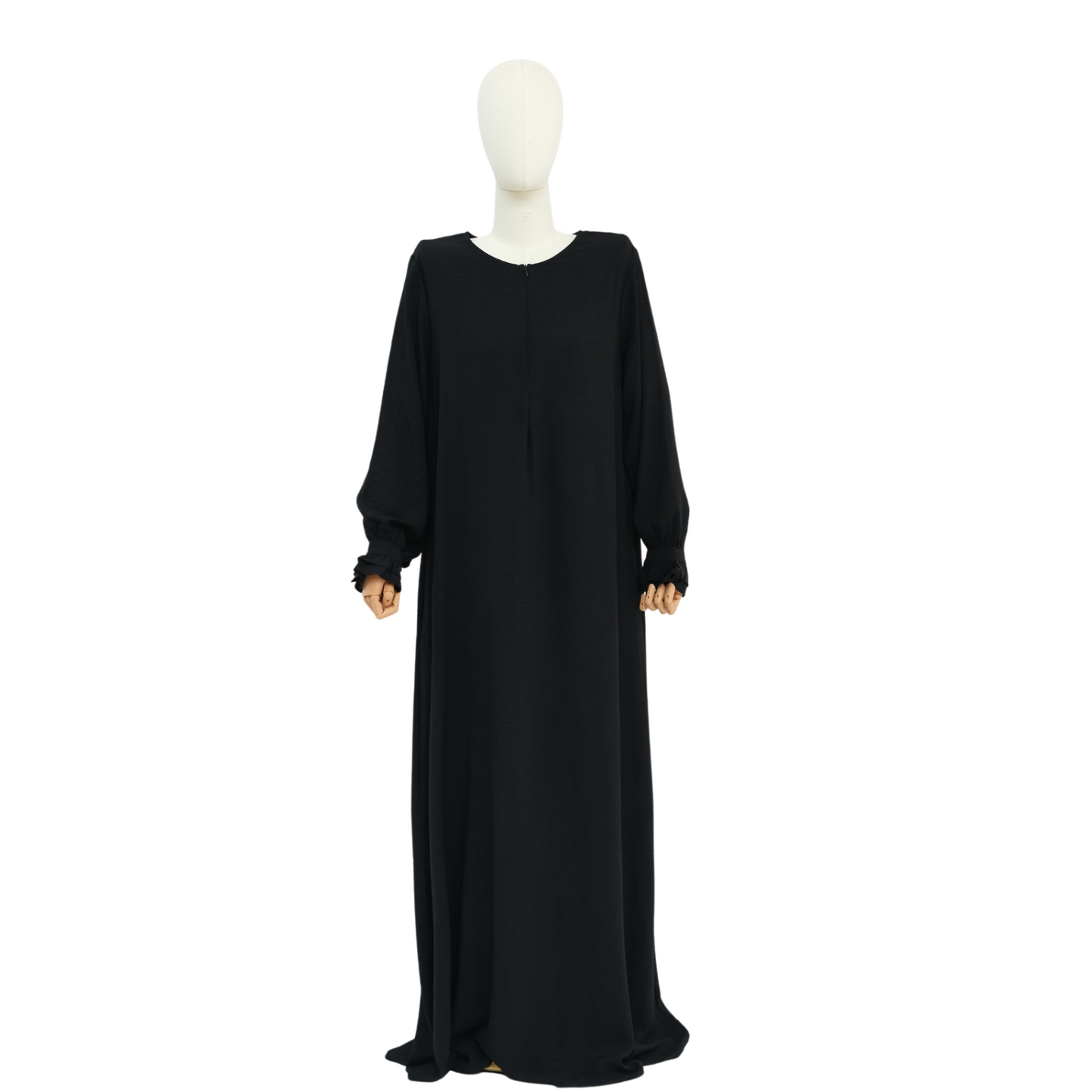 Ruffle abaya - Black