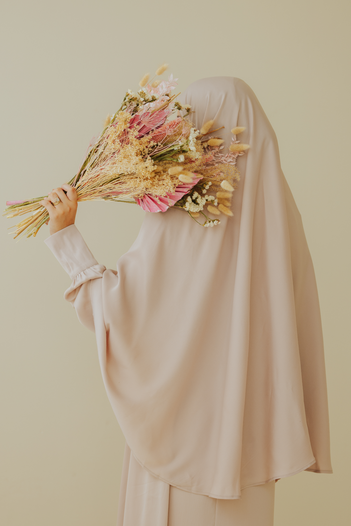 Satin khimar (lightweight) - Travertin